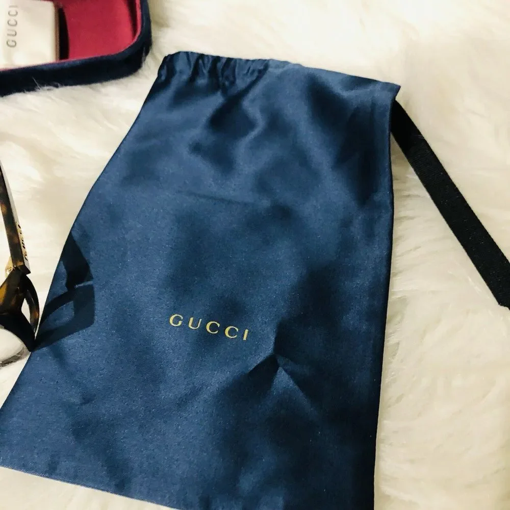 Gucci‎ Fashion Rectangle Optical Glasses Brown Black One Size